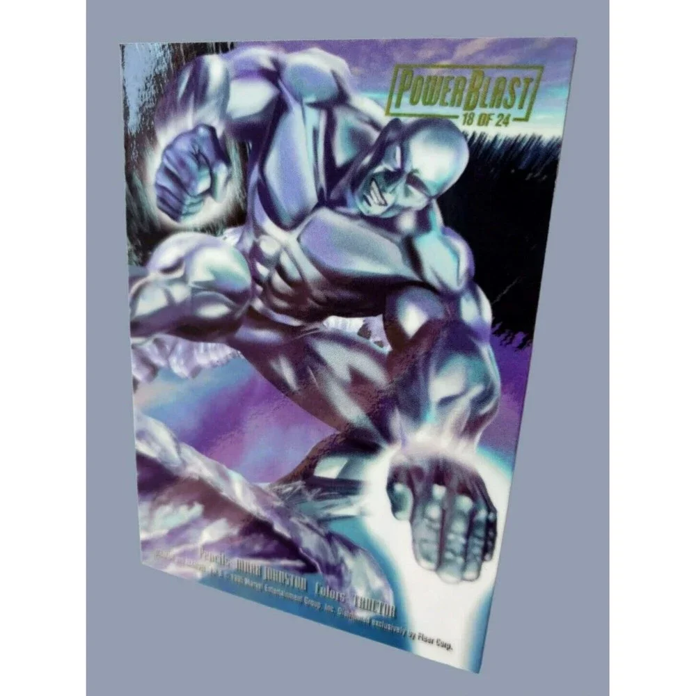 1995 Flair Marvel Annual SABRETOOTH #9/24 & ICEMAN #18/24 PowerBlast Set Of 2
